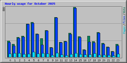 Hourly usage for October 2025
