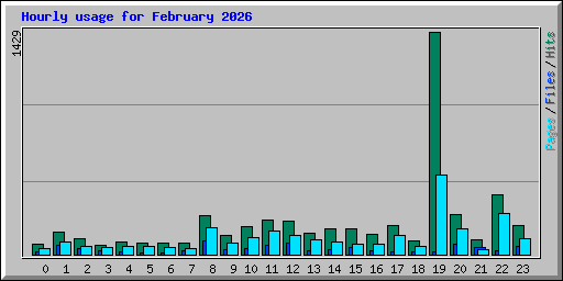 Hourly usage for February 2026