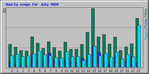Hourly usage for July 2026